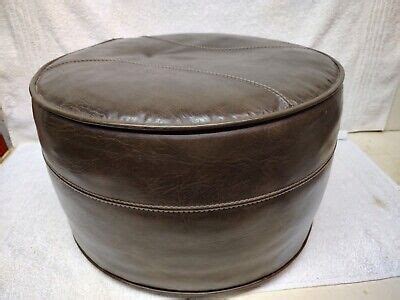 faux leather pouf mcm